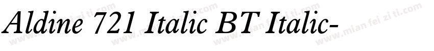 Aldine 721 Italic BT Italic字体转换